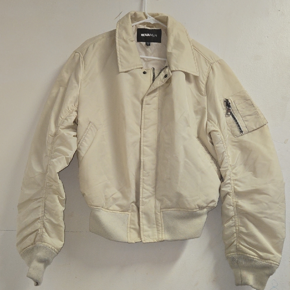 Fashion Nova Off-White Bomber Jacket SMALL